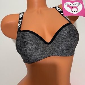 Victoria’s Secret PINK S Push-up Sports Bra Logo